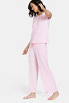 Zivame Batik Bae Knit Pyjama Set - Prism Pink — thumbnail 2